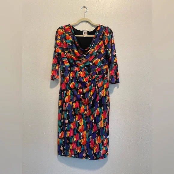Anne Klein Colorful Dress Size 6 - Picture 12 of 16
